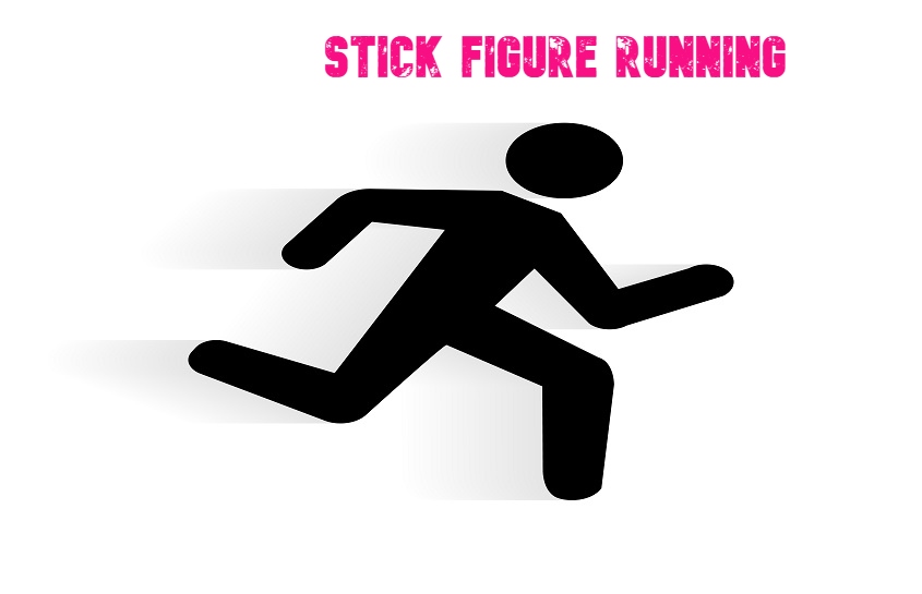 Stick figure running
